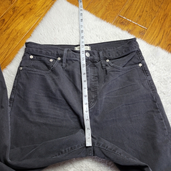 Madewell Slim Wide-Leg Crop Jeans Women's 31 Charcoal Gray Black High Rise - Picture 7 of 8
